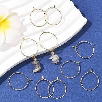 SHEGRACE Brass Hoop Earring Findings XGRPCH295-217G-1
