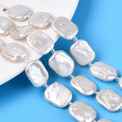 Natural Baroque Keshi Pearl Beads Strands X-PEAR-D07-03-1