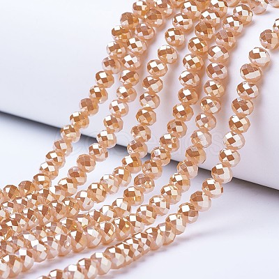 Electroplate Glass Beads Strands EGLA-A034-J6mm-C03-1