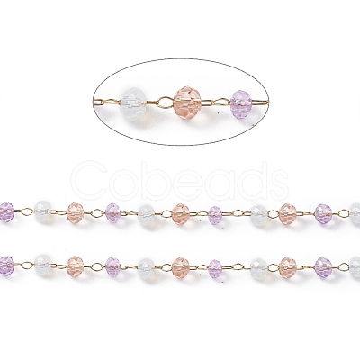 Handmade Glass Beaded Chains CHS-P016-46G-06-1
