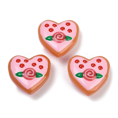 Handmade Heart Lampwork Beads Strands LAMP-P069-04B-06-1