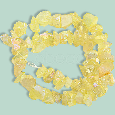 1 Strand Electroplated Natural Quartz Beads Strands G-PA0001-18A-1