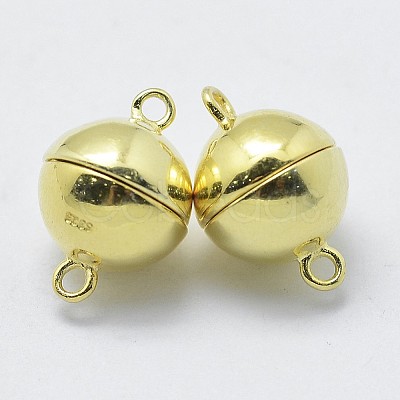 925 Sterling Silver Magnetic Clasps STER-F037-098G-8mm-1