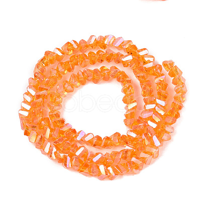 Electroplate Transparent Glass Beads Strands EGLA-Q139-01A-A09-1