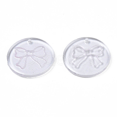 Transparent Resin Pendants RESI-N030-006C-1