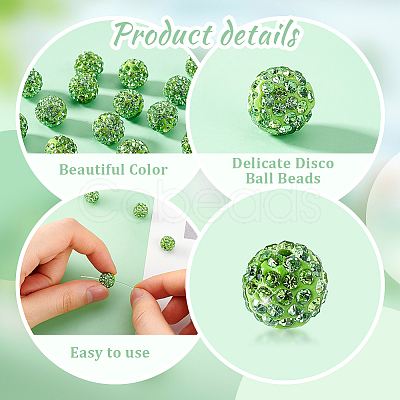 100Pcs Polymer Clay Rhinestone Beads RB-PH0001-43A-1