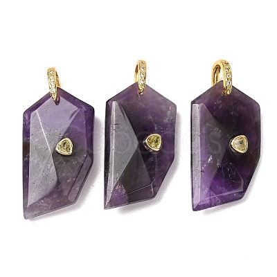 Natural Amethyst Pendants GG-CBA51ED-04G-02-1