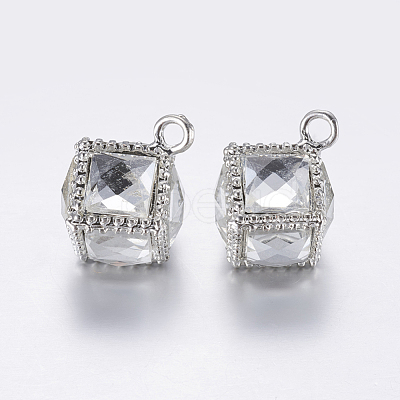 Alloy Glass Pendants PALLOY-G212-01P-1