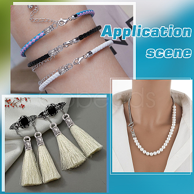 150Pcs Tibetan Style Zinc Alloy Cord End FIND-WR0012-60-1