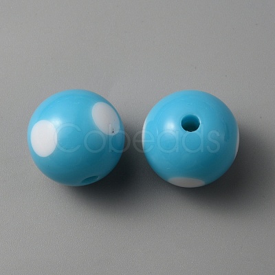Acrylic Beads SACR-WH0009-11C-1