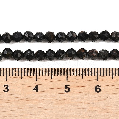 Natural Black Tourmaline Beads Strands G-D320-A04-3mm-02-1