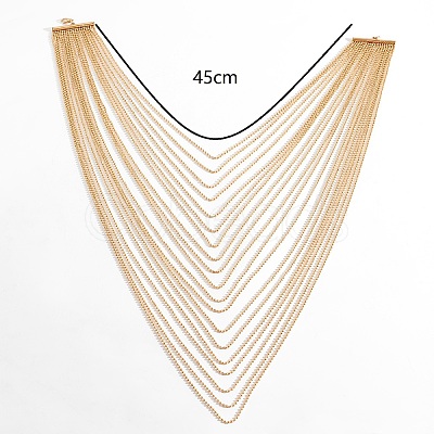 Elegant Iron Multi-Layered Waterfall Tassel Necklaces for Women FV0512-1