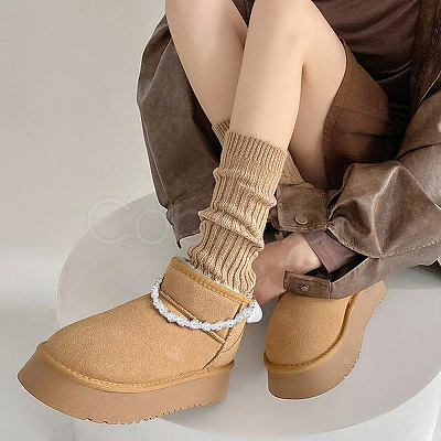 2Pcs Plastic Bead Snow Boot Decoration FIND-GF0009-08B-1