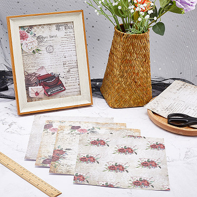 12Pcs 12 Patterns Floral Scrapbook Paper Pads DIY-WH0430-010-1