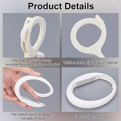 6Pcs 2 Style Plastic Hook Hangers FIND-WR0010-29-1