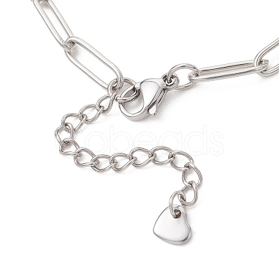 304 Stainless Steel Paperclip Chain Bracelet Making AJEW-JB01583-1