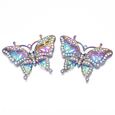Rack Plating Rainbow Color Alloy Big Pendants PALLOY-N163-171A-1