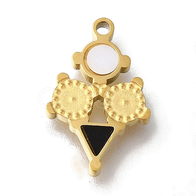 Ion Plating(IP) 304 Stainless Steel Manual Polishing Charms STAS-M059-02G-03-1