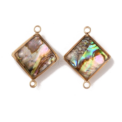 Natural Abalone Shell/Paua Shell Connector Charms KK-WH0031-05C-1
