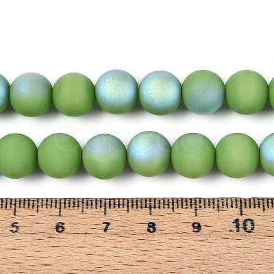 Frosted Opaque Glass Beads Strands LS-GLAA-T032-P10mm-MBB06-1