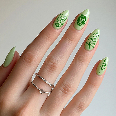 Stainless Steel DIY Nail Art Templates MRMJ-WH0092-072-1
