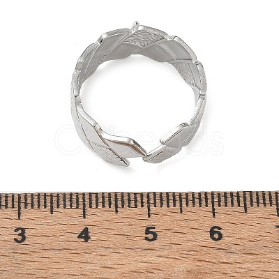 Rhombus 304 Stainless Steel Finger Rings Components SA-CBA45D5-21P-1