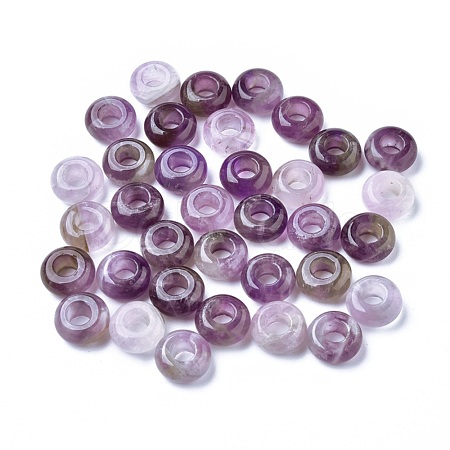 Natural Amethyst European Beads X-G-G740-12x6mm-13-1
