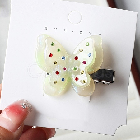 Butterfly Shape Cellulose Acetate Alligator Hair Clips PW-WG5E2FB-04-1