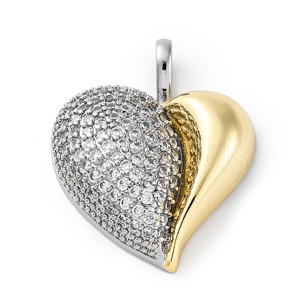 Brass Micro Pave Cubic Zirconia Pendants KK-S510-32GP-01-1