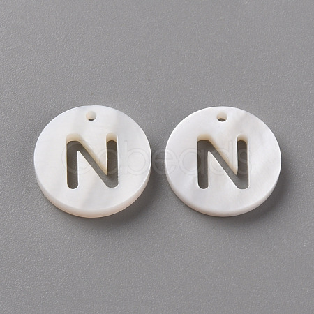 Natural Freshwater Shell Pendants SHEL-Q311-008N-1