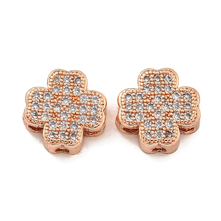 Brass Cubic Zirconia Beads KKB-L215-031RG-1
