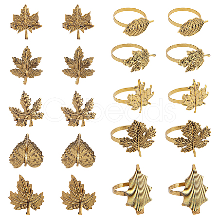 20Pcs 10 Styles Iron Napkin Rings DIY-GO0002-94-1