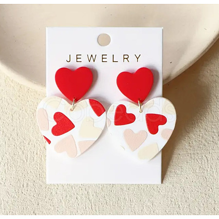 Acrylic Dangle Stud Earrings FS-WG1A271-02-1