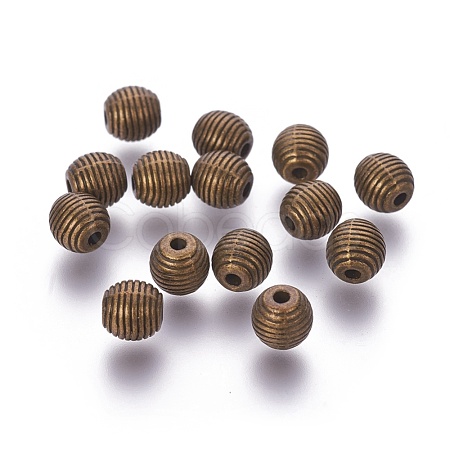 Tibetan Style Alloy Beehive Beads PALLOY-6662-AB-NR-1