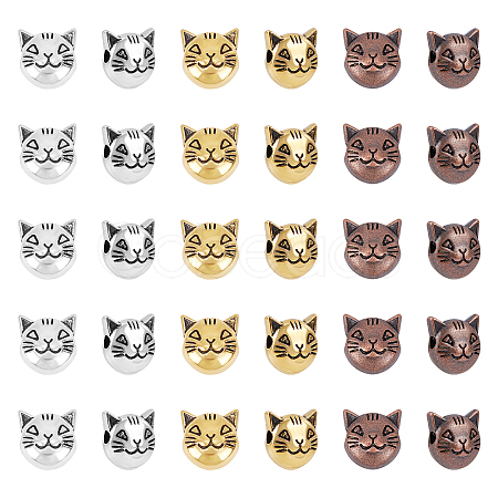 Tibetan Style Alloy Kitten Beads TIBEB-PH0004-75-RS-1