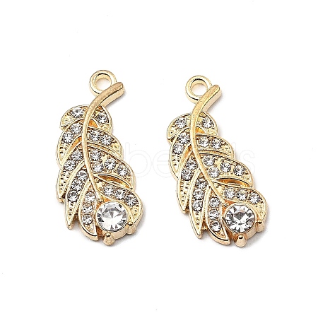 Alloy Rhinestone Pendants FIND-B051-06G-1