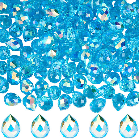 2 Strands Electroplate Glass Beads Strands EGLA-PA0001-01A-1