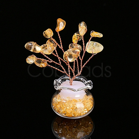 Natural Citrine Chips Tree Decorations PW-WG5CB05-01-1