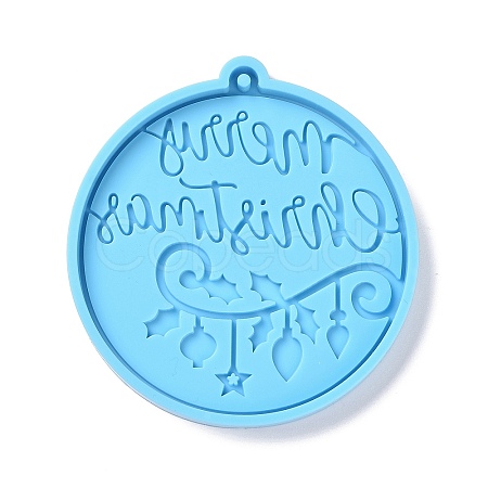 Christmas Ball with Word Pendant Silicone Molds LS-DIY-K051-22-1