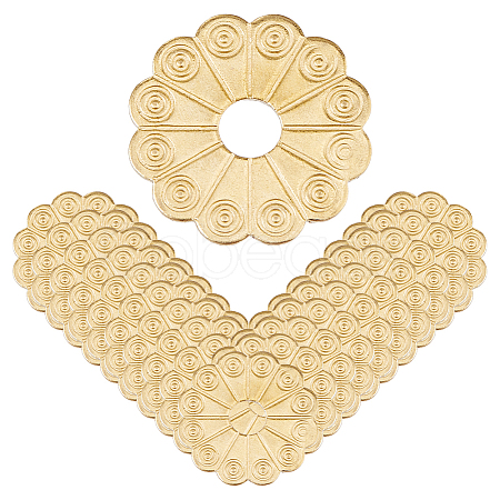 20Pcs Brass Flower Washers KK-FH0008-16G-1
