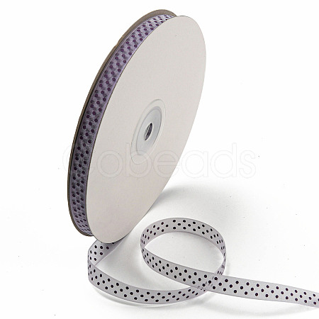 100 Yards Polka Dot Print Nylon Ribbons OCOR-G014-01E-1