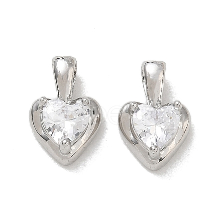 Brass Pave Clear Cubic Zirconia Charms CU-CBA6E4E-19P-C-1