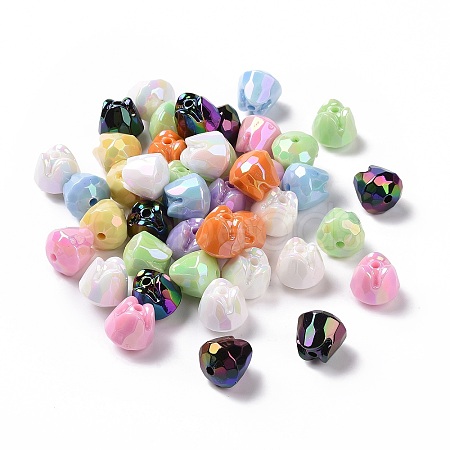 Acrylic Imitation Shell Beads OACR-P011-02G-1