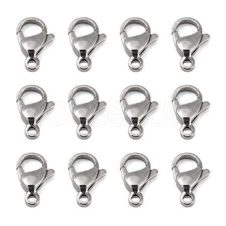 Tarnish Resistant Polished 304 Stainless Steel Lobster Claw Clasps X-STAS-R072-39A-1