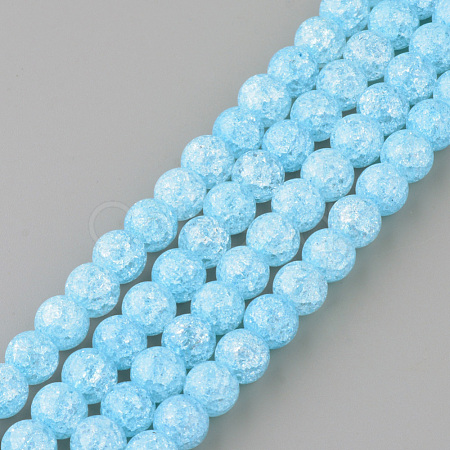 Synthetic Crackle Quartz Beads Strands X-GLAA-S134-8mm-13-1