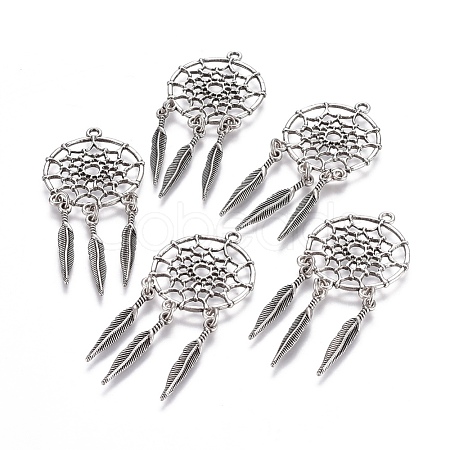 Tibetan Style Alloy Pendants TIBE-Q054-14TAS-NR-1