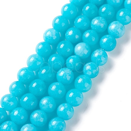 Natural White Jade Imitation Amazonite Beads Strands G-I299-F04-10mm-1