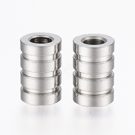 Tarnish Resistant 304 Stainless Steel Tube Beads STAS-G161-12P-1