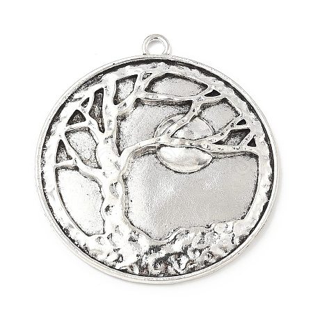 Tibetan Style Alloy Big Pendants TIBEP-F077-01B-1