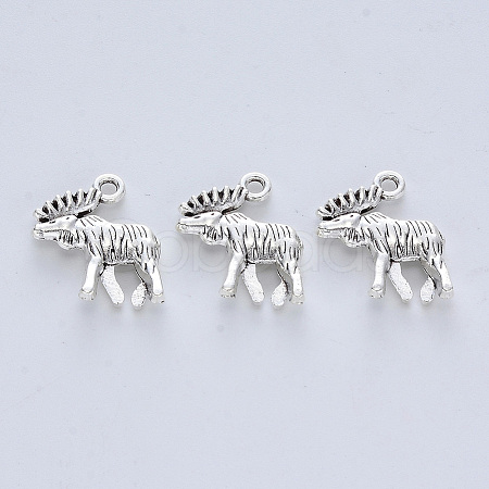 Tibetan Style Alloy Pendants X-TIBE-R316-064AS-RS-1